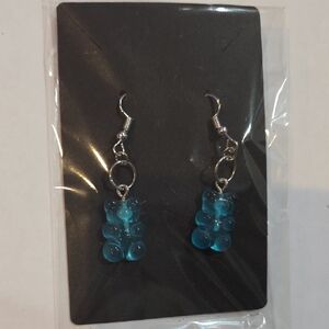 Blue Gummy Bear Earrings